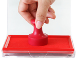得力快干印台盖章印泥红色财务办公用品红印泥盒秒干手指指纹印油