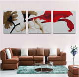 皮画浮雕装饰画现代客厅浮雕画三联无框立体壁画沙发背景一生相随
