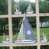 地中海风格 加勒比海盗海洋装饰品帆船模型木船家居摆件创意礼物