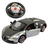 特价布加迪威龙遥控车 带方向盘儿童玩具车 漂移可充电跑车汽车