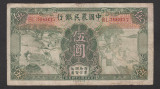 中国钱币纸币  民国24年 中国农民银行 5元 原票8品
