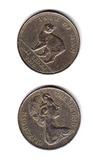 英国纪念硬币 1970年 皇家属地马恩岛-无尾猫 1克朗 外国钱币
