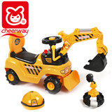 祺月大号儿童挖掘机可坐人可骑挖土机挖机玩具工程车钩机带音乐3