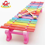 巧之木铝片手敲琴十五音木琴玩具儿童木制礼物婴儿宝宝音乐钢琴