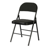 好事达靠背折叠椅会议会客展会椅碳钢布面 黑色椅18省包邮2084