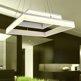 新款特价餐厅吊顶灯客厅卧室简约LED方形吊灯双层亚克力艺术吊灯