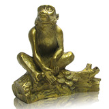 玄友 铜猴子摆件纯铜客厅如意金猴摆件风水12生肖猴工艺品招财猴