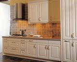 石英石台面 烤漆门板一字形厨房厨柜 整体橱柜定做 环保耐用