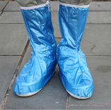 蓝色长筒鞋防水防滑鞋套 防水防雨鞋女士 透明套鞋胶鞋雨靴子学生