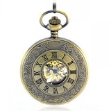 罗马古铜色96中空经典 机械怀表 复古挂表男女士学生古董礼品手表