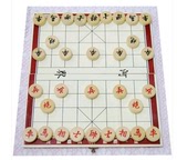 实木象棋龙峰折叠盒装 中国象棋 4cm木质棋盘B204 培训学习用