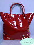 雅诗兰黛专柜最新红石榴系列PU红色金边化妆包/手提包 大包