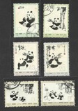 编号邮票 编号票N57-62熊猫 信销 实物照片 个别背贴痕N58微小薄