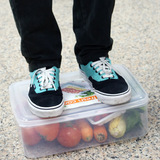 振兴 大容量保鲜盒 宜家水果保鲜储物盒 有盖塑料收纳盒1250ML