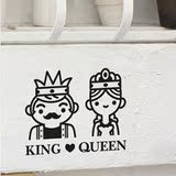 国王和王后 墙贴标识贴门贴小贴可爱东东玻璃贴橱柜家具贴墙贴bs