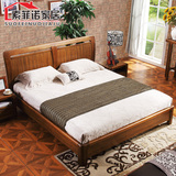 现代中式实木床 订定做双人床1.5米婚床乌金木色卧室成套家具定制