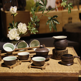 大千家居饰品 铁锈流金壶中式古典陶瓷茶具装饰品样板间软装摆件