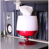 简约圆筒塑料红酒杯纸巾盒卷纸筒创意家用客厅厕所纸巾桶抽纸盒子