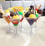 仿真冰淇淋模型水果冰淇淋拼盘冰激凌模型柜台展示摆设食品道具