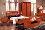 卧室家具套装组合橡木床双人床实木床头柜橡木衣柜橡木梳妆台凳3