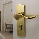 多灵面板PVD金色室内门锁具 双锁舌锁具 面板 奥兰多