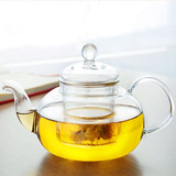 包邮加厚耐热花草水果玻璃茶壶透明过滤整套茶具水壶600ml花茶壶