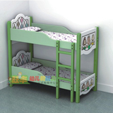 欧式儿童上下双层床幼儿园护栏双层床宝宝木质床上下床午睡床