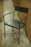 欧式田园做旧工业扶手靠背铁艺餐椅咖啡椅子餐椅复古做旧交椅定制