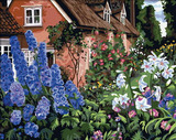 风景精品数字油画diy手绘卡通生日大幅客厅花卉装饰名 可爱的家