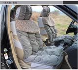 特价新款冬季麂皮绒羽绒豹纹汽车坐垫毛绒垫保暖座垫通用型福克斯