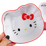 Hello Kitty 猫头造型饭碗汤碗塑料密胺餐具