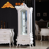 酒柜单门白色欧式新古典手工银箔客厅家具法式后现代宜家装饰酒柜