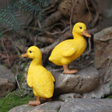 花园摆饰庭院装饰品 盘景假山动物摆件 树脂工艺品 小黄鸭