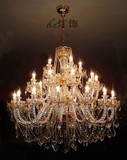 欧式蜡烛水晶吊灯现代金色客厅灯简约餐厅卧室灯创意复式楼别墅灯