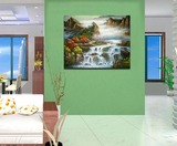 风景装饰画现代客厅壁画单联无框画简约抽象水晶画卧室墙画包邮