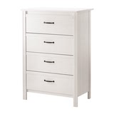 重庆宜家家居IKEA代购布鲁萨里4屉柜卧室储物收纳立柜白色