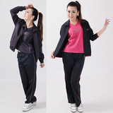 加大码鲁美女士南韩丝运动服运动三件套装外套裤子T恤正品特价厚