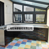 整体不锈钢柜子定做 全不锈钢橱柜地柜定制上海304不锈钢台面定做