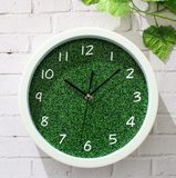 绿色满园 清馨春天 田园简约挂钟 石英钟 时钟表 时尚创意艺术