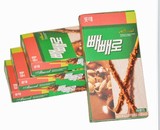 进口食品零食巧克力 韩国乐天杏仁巧克力棒32g 盒装