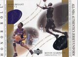 NBA球星卡 科比kobe 2001 UD Honor Roll 加内特 双球衣卡 热卖