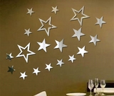 时尚星星立体装饰镜子墙贴 天花板吊顶屋顶客厅电视沙发背景墙贴