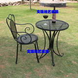 铁艺桌椅 户外田园金属桌椅 创意咖啡泡茶家具 黑色阳台桌椅
