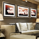 樘景装饰画现代简约有框画沙发墙画欧美式壁画卧室金色年华画