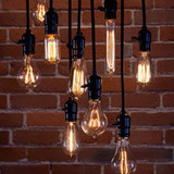 爱迪生灯泡 蚕丝灯泡碳丝灯泡复古灯泡钨丝灯泡创意个性单头吊灯