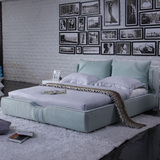 雅森家居 宜家布床 双人床1.8米1.5米简约现代布艺床软床时尚包