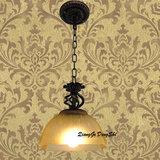 欧式复古铁艺创意吊灯北欧简约个性玄关单头餐厅灯酒吧台阳台吊灯