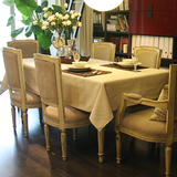 全棉桌布纯色米白欧式简约餐桌布会议室咖啡馆餐厅茶几布台布定做