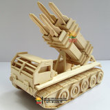 木拼装制军事DIY老军用收藏品 仿真导弹车火炮模型玩具二战装甲车