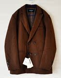 GRSAGA男装专柜2013冬款 棕色驼色毛呢大衣休闲西装 包邮